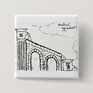 Badge Carré 5 Cm Bouton d'aqueduc cérébral