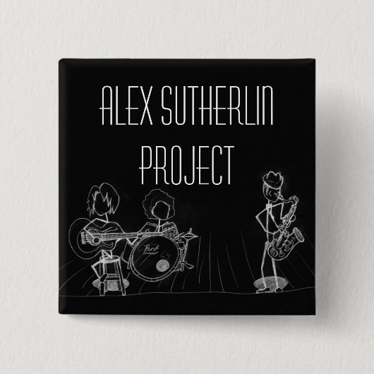 Badge Carré 5 Cm Bouton d'asp (Devant)