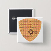 Badge Carré 5 Cm Bouton de 11:1 d'Hébreux (Devant & derrière)