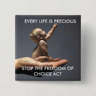 Badge Carré 5 Cm BOUTON de BabyinHand, la FOCA d'ARRÊT