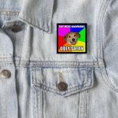 Badge Carré 5 Cm Bouton de Backmasking (En situation)