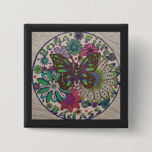 Badge Carré 5 Cm Bouton de badass Bona Fide