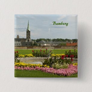 Badge Carré 5 Cm Bouton de Bamberg