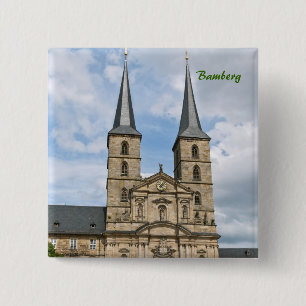 Badge Carré 5 Cm Bouton de Bamberg
