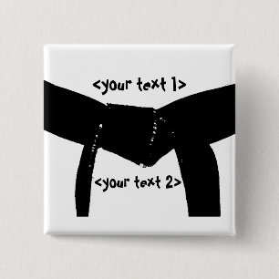 Badge Carré 5 Cm Bouton de base de carré de ceinture noire d'arts