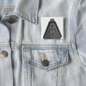 Badge Carré 5 Cm Bouton de bâtiment de Flatiron (En situation)