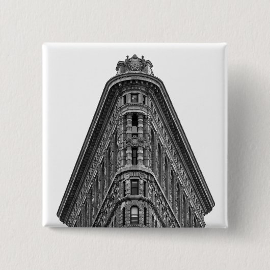 Badge Carré 5 Cm Bouton de bâtiment de Flatiron (Devant)