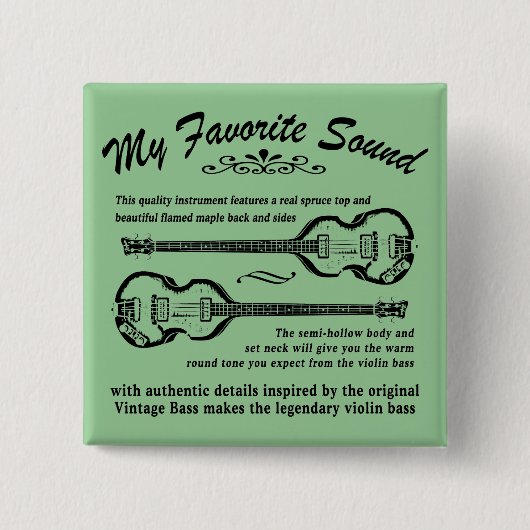 Badge Carré 5 Cm Bouton de BEATLEBASS (Devant)