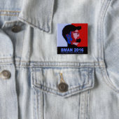 Badge Carré 5 Cm Bouton de BMAN 2016 (En situation)