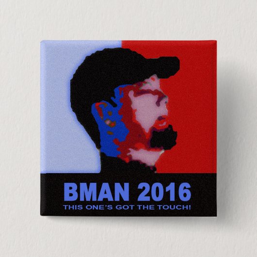 Badge Carré 5 Cm Bouton de BMAN 2016 (Devant)