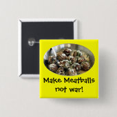 Badge Carré 5 Cm bouton de boulette de viande (Devant & derrière)