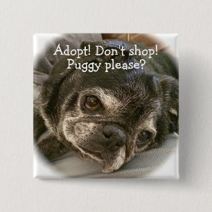 Badge Carré 5 Cm Bouton de Bumblesnot : Puggy svp ?