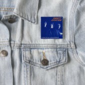 Badge Carré 5 Cm Bouton de carré dans obscurité d'Agent Orange (En situation)