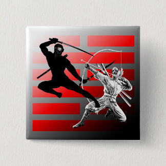 Badge Carré 5 Cm Bouton de carré de combat de Ninja