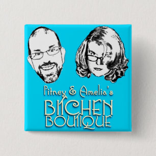 Badge Carré 5 Cm Bouton de carré de logo de boutique de Bitchen