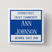 Badge Carré 5 Cm Bouton de ccc (Devant)