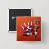 Badge Carré 5 Cm Bouton de chaton de diable (Devant & derrière)