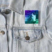 Badge Carré 5 Cm Bouton de cheval (En situation)