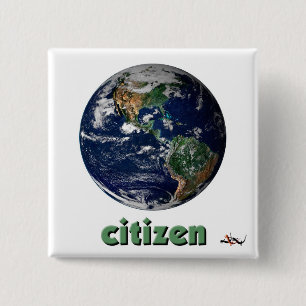Badge Carré 5 Cm Bouton de citoyenneté