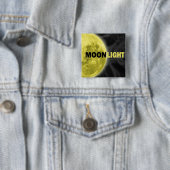 Badge Carré 5 Cm Bouton de clair de lune (En situation)