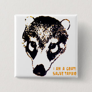 Badge Carré 5 Cm Bouton de Coati