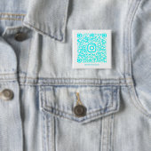 Badge Carré 5 Cm Bouton de code QR @DWP.Nutrition (En situation)