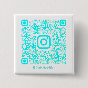 Badge Carré 5 Cm Bouton de code QR @DWP.Nutrition