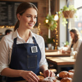 Badge Carré 5 Cm Bouton de code QR personnalisable