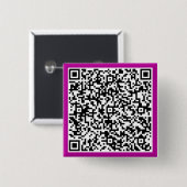 Badge Carré 5 Cm Bouton de code QR personnalisé (Devant & derrière)