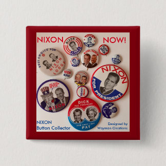 Badge Carré 5 Cm Bouton de collecteur de bouton de Nixon