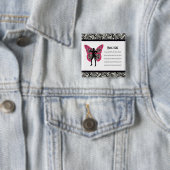 Badge Carré 5 Cm Bouton de collection d'impression de zèbre (En situation)