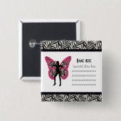 Badge Carré 5 Cm Bouton de collection d'impression de zèbre (Devant & derrière)