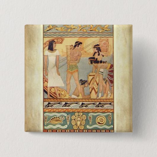 Badge Carré 5 Cm Bouton de COMMERÇANTS de MER (Devant)