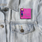 Badge Carré 5 Cm Bouton de conscience de syndrome de Lyndon Ehlers (En situation)