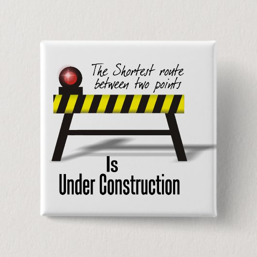 Badge Carré 5 Cm Bouton de construction (Devant)