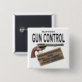 Badge Carré 5 Cm Bouton de contrôle des armes (Devant & derrière)