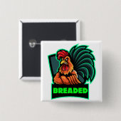 Badge Carré 5 Cm Bouton de coq rechapé (Devant & derrière)