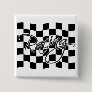 Badge Carré 5 Cm Bouton de course, personnaliser