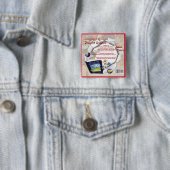 Badge Carré 5 Cm Bouton de couverture du journal Chakra de base (En situation)