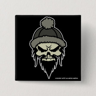 Badge Carré 5 Cm Bouton de crâne de patineur