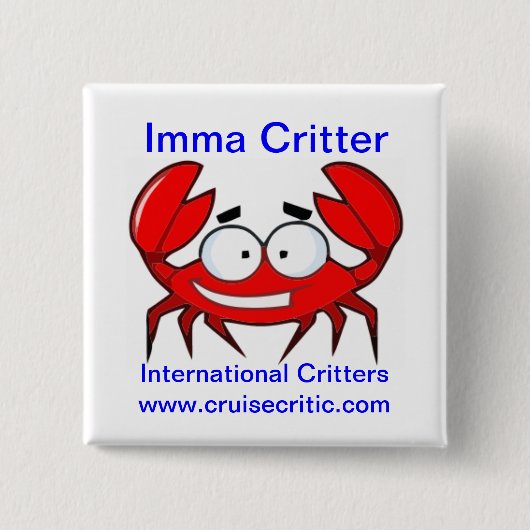 Badge Carré 5 Cm Bouton de créature d'Imma (Devant)
