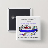 Badge Carré 5 Cm Bouton de croisière (Devant & derrière)