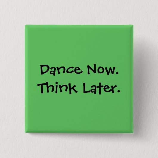 Badge Carré 5 Cm Bouton de danse (Devant)
