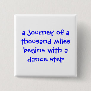 Badge Carré 5 Cm Bouton de danse