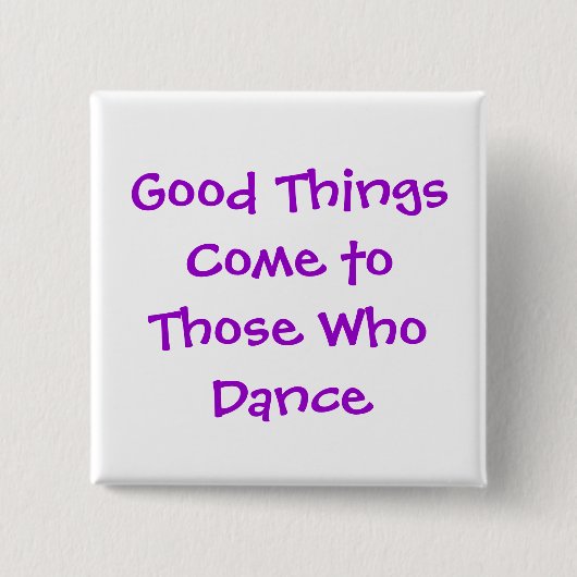 Badge Carré 5 Cm Bouton de danse (Devant)