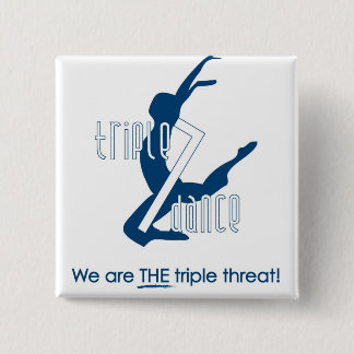 Badge Carré 5 Cm Bouton de danse du triple 7