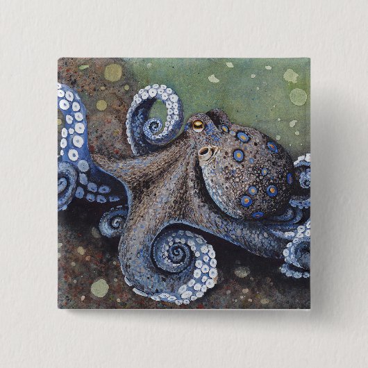 Badge Carré 5 Cm Bouton de début (Devant)