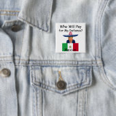 Badge Carré 5 Cm Bouton de défense de Trump (En situation)