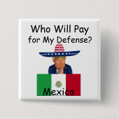 Badge Carré 5 Cm Bouton de défense de Trump (Devant)