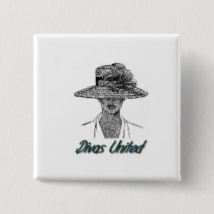 Badge Carré 5 Cm bouton de diva